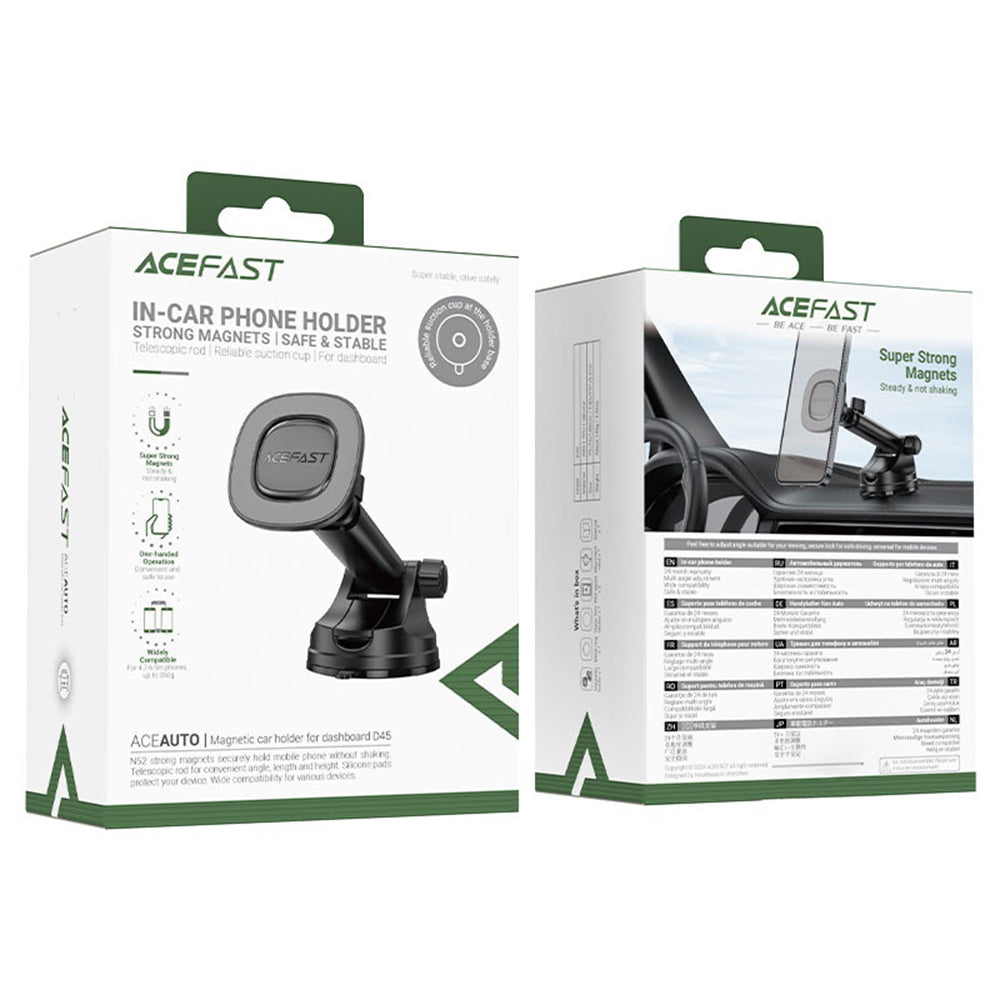 Magnetni avtomobilski nosilec Acefast D45, Univerzalen, Črn