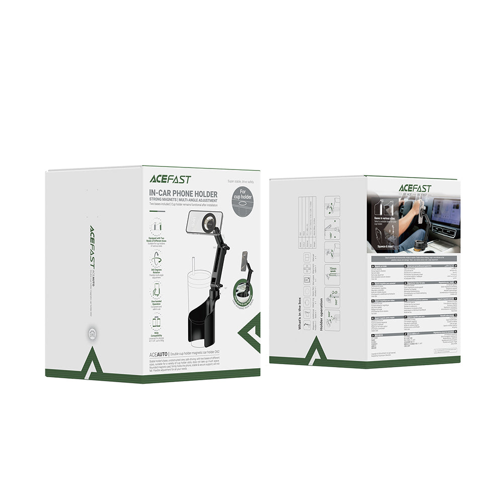 Magnetni avtomobilski nosilec Acefast D62, Univerzalen, Črn