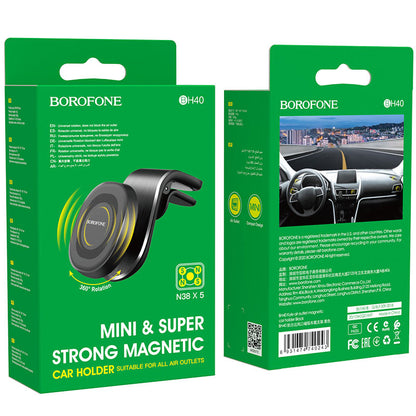 Magnetni avto nosilec Borofone BH40 Kyle, univerzalen, črn