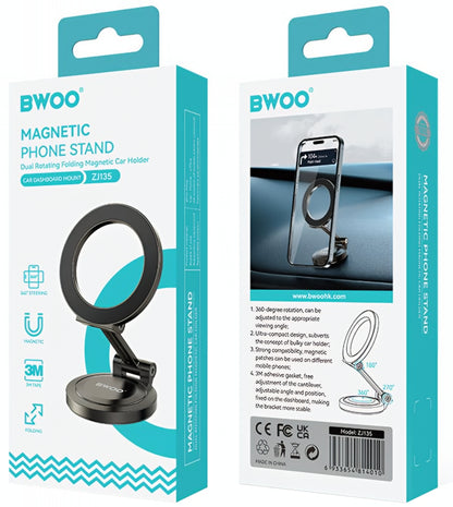 Magnetni avtomobilski nosilec BWOO ZJ135, univerzalen, črn