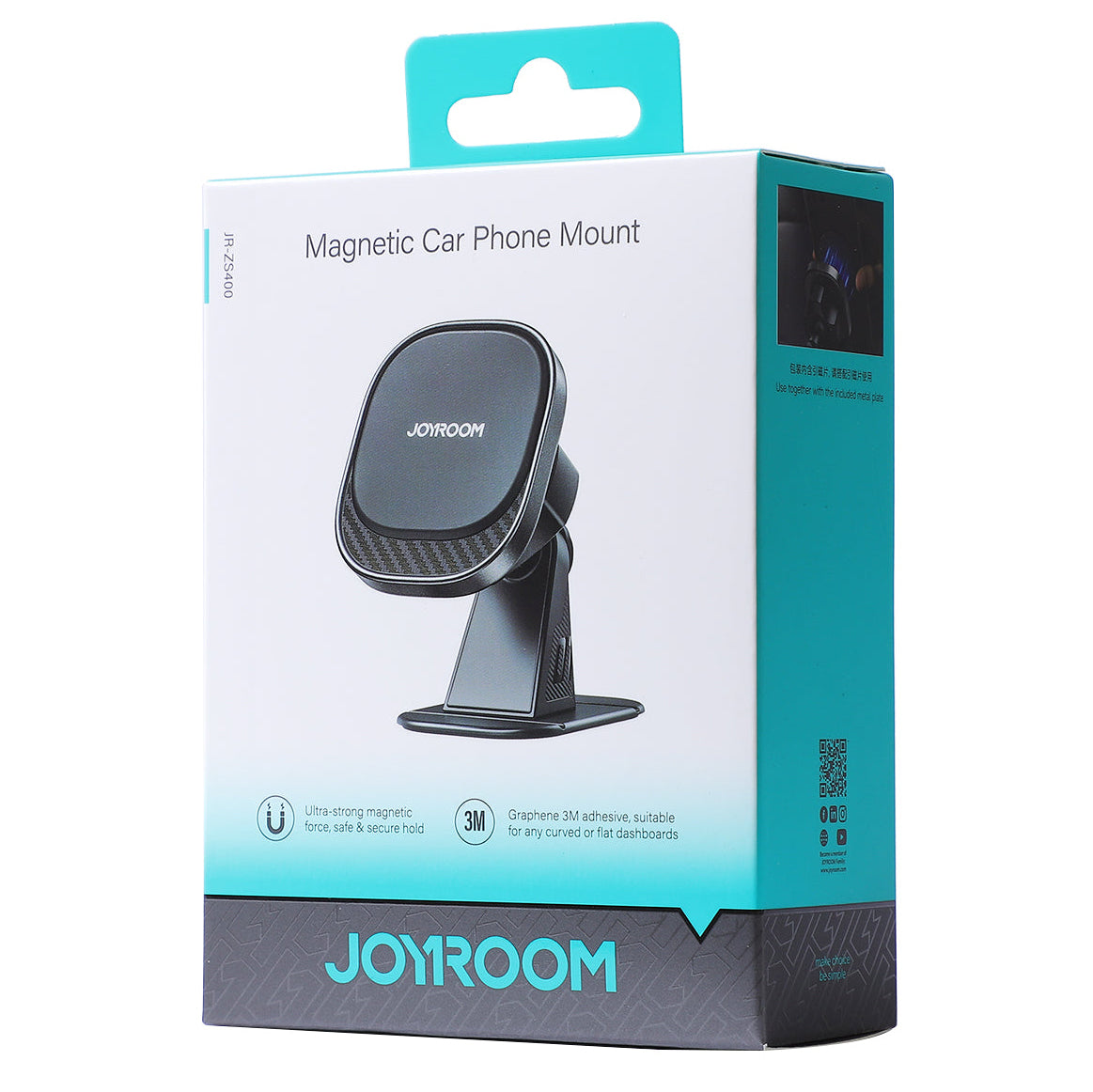 Joyroom JR-ZS400 Magnetno držalo za avto, univerzalno, črno 