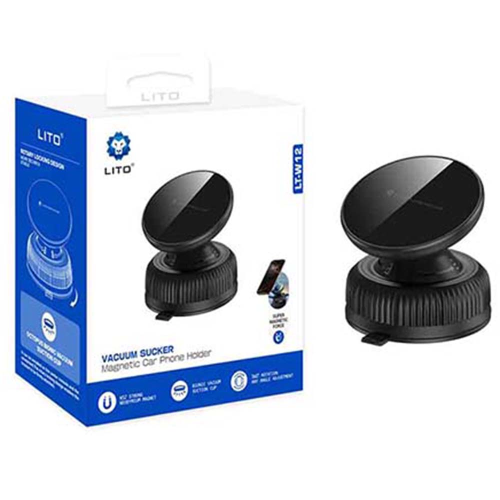 Magnetni avtomobilski nosilec Lito LT-W12, Univerzalen, Črn