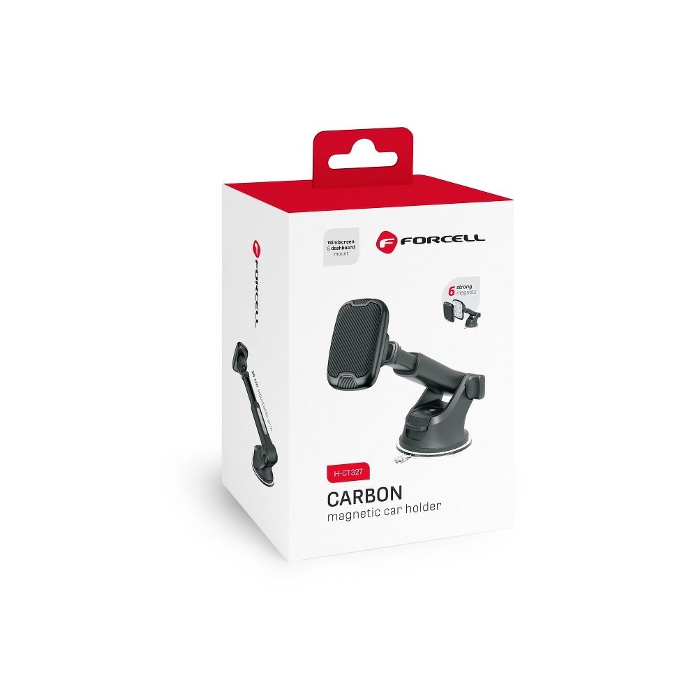 Forcell Carbon H-CT327 Magnetic Car Holder, Universal, Black 