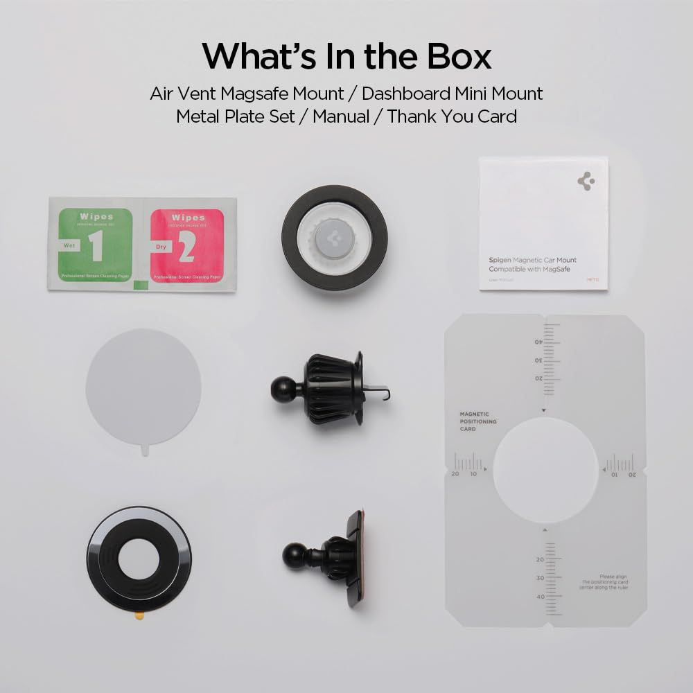 Magnetni avtomobilski nosilec Spigen MFT13, Univerzalen, Črn