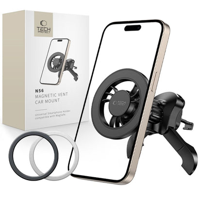 Magnetni avtomobilski nosilec Tech-Protect N56 Vent, Univerzalen, Črn