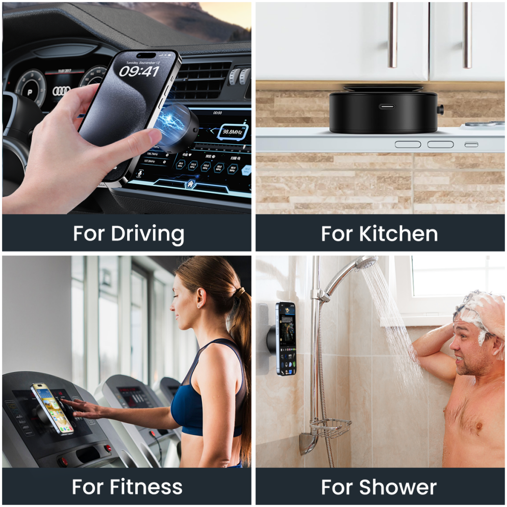 Magnetni avtomobilski nosilec XO Design C155, Univerzalen, Črn