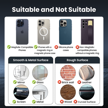 Magnetni avtomobilski nosilec XO Design C155, Univerzalen, Črn