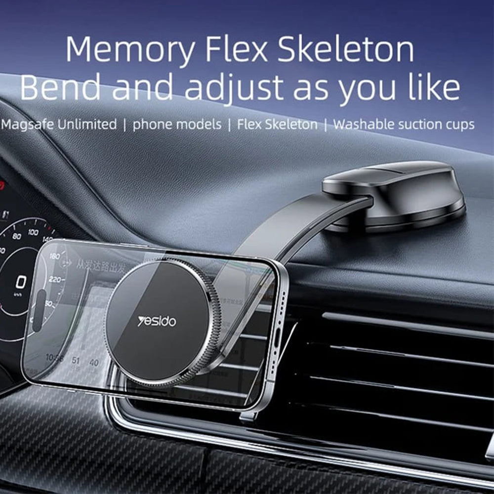 Magnetni avtomobilski nosilec Yesido C176, Univerzalen, Črn