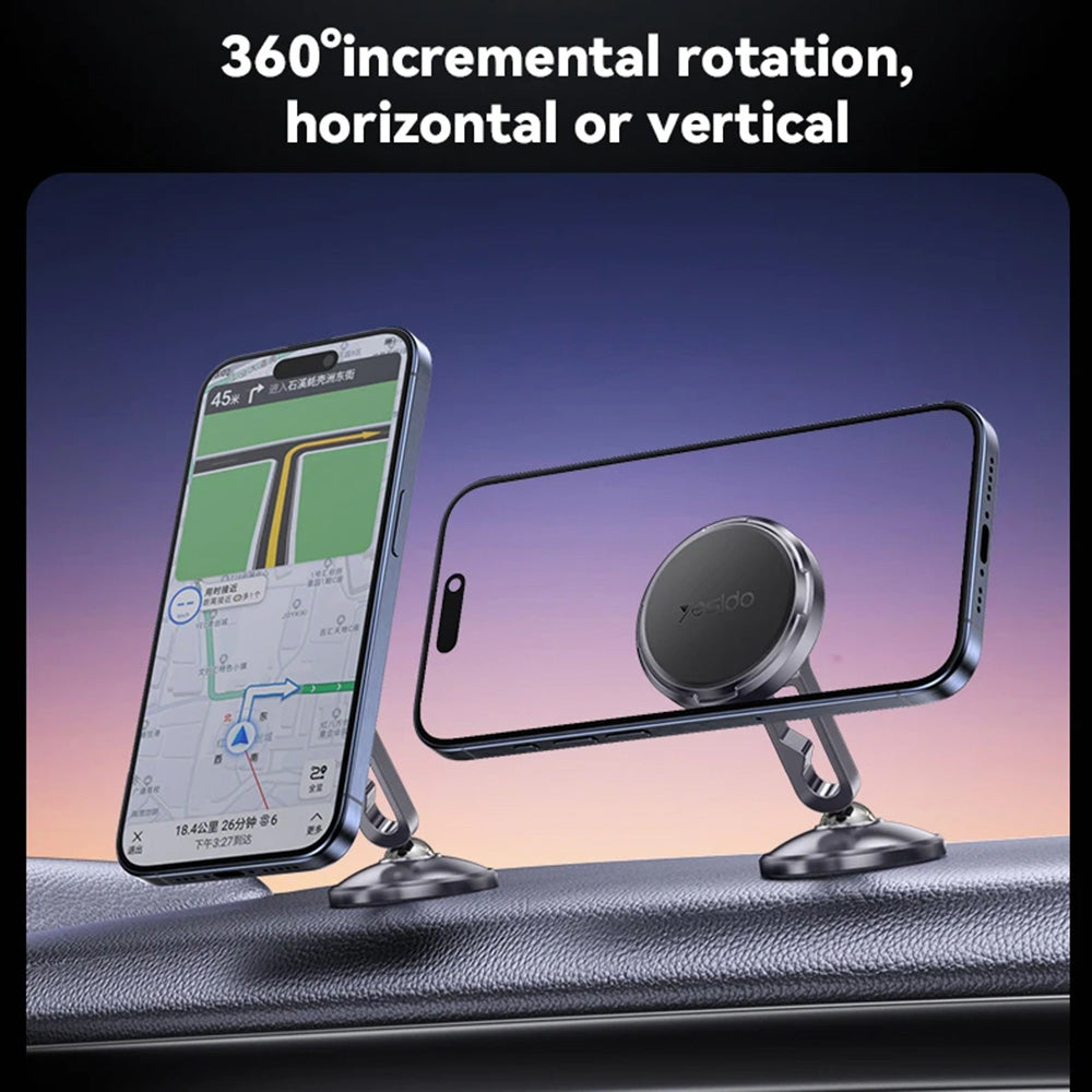 Magnetni avtomobilski nosilec Yesido C210, Univerzalen, Črn