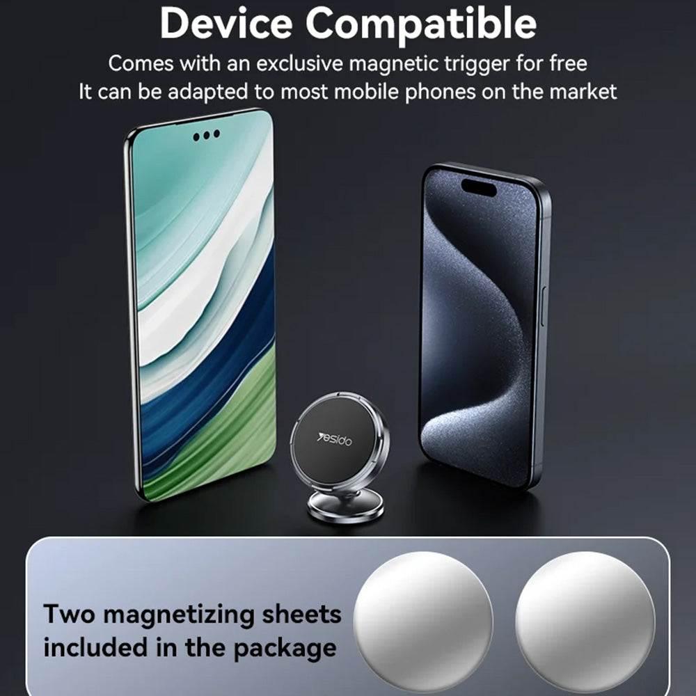 Yesido C215 Universal Magnetic Car Holder, Black