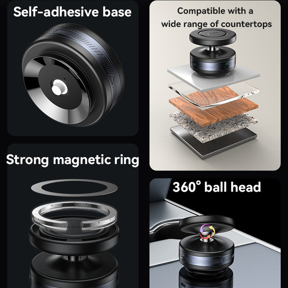 Magnetni avtomobilski nosilec Yesido C224, Univerzalen, Črn