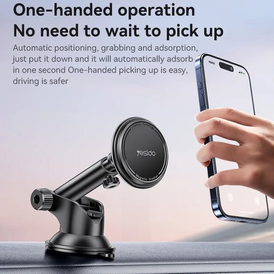 Magnetni avtomobilski nosilec Yesido C269, Univerzalen, Črn