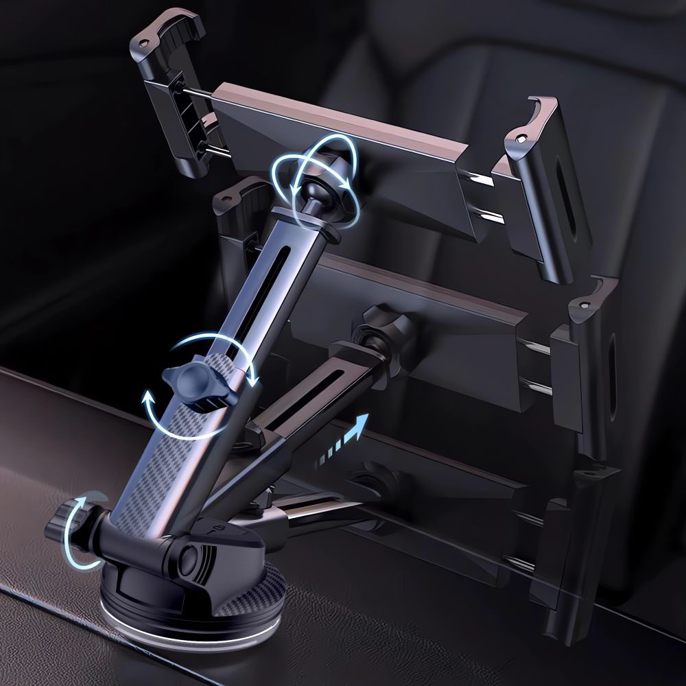 Nosilec za avto Tech-Protect V4 za tablico, 141mm - 280mm, črn