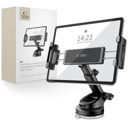 Nosilec za avto Tech-Protect V4 za tablico, 141mm - 280mm, črn