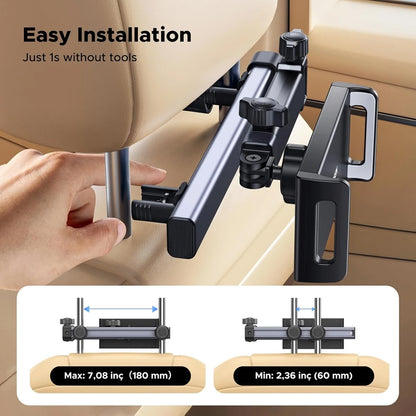 Nosilec za avtomobilsko vzglavnik UGREEN LP904 (55443) za telefon / tablico, 4.7inch - 9.8inch, črn