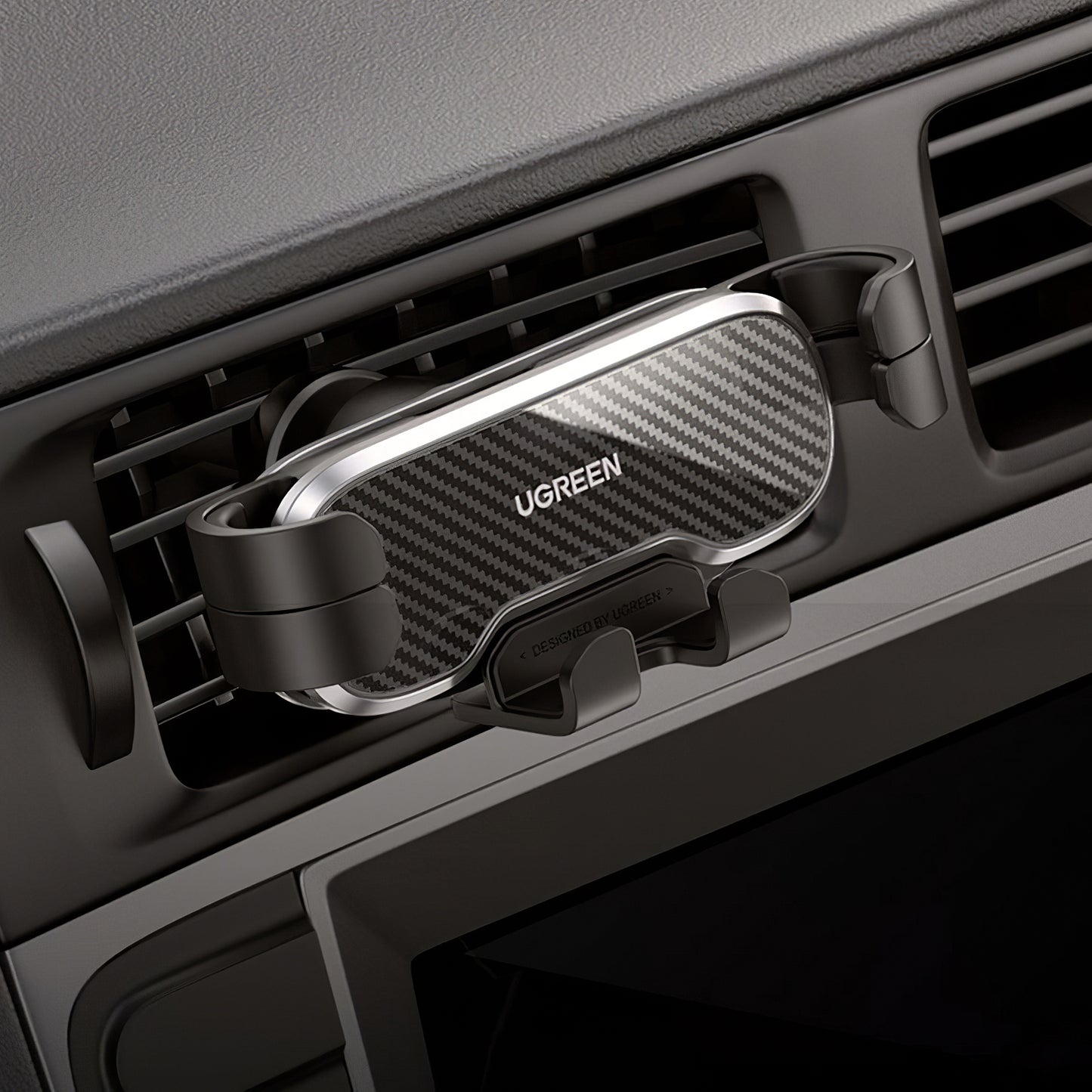 Nosilec za avto UGREEN Gravity Air Vent, Univerzalen, Črn