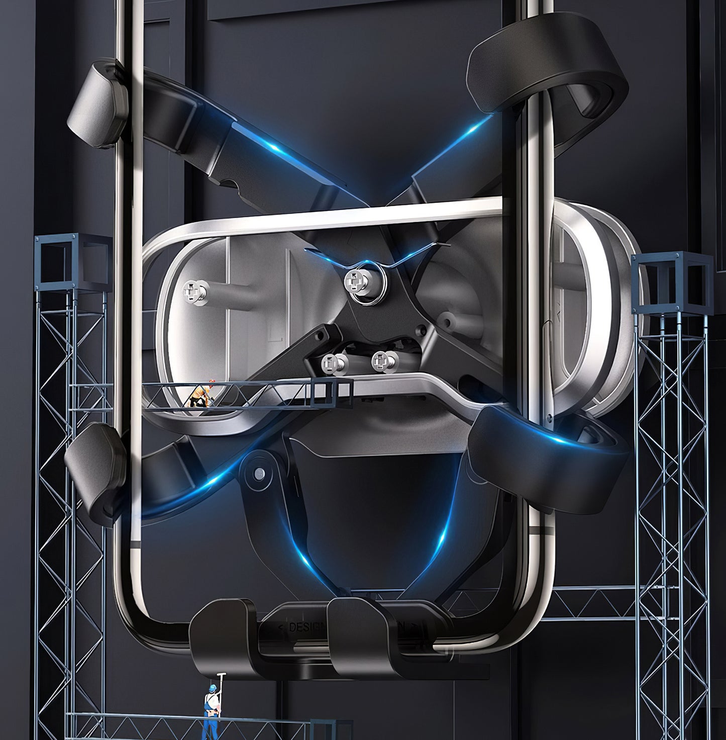 Nosilec za avto UGREEN Gravity Air Vent, Univerzalen, Črn