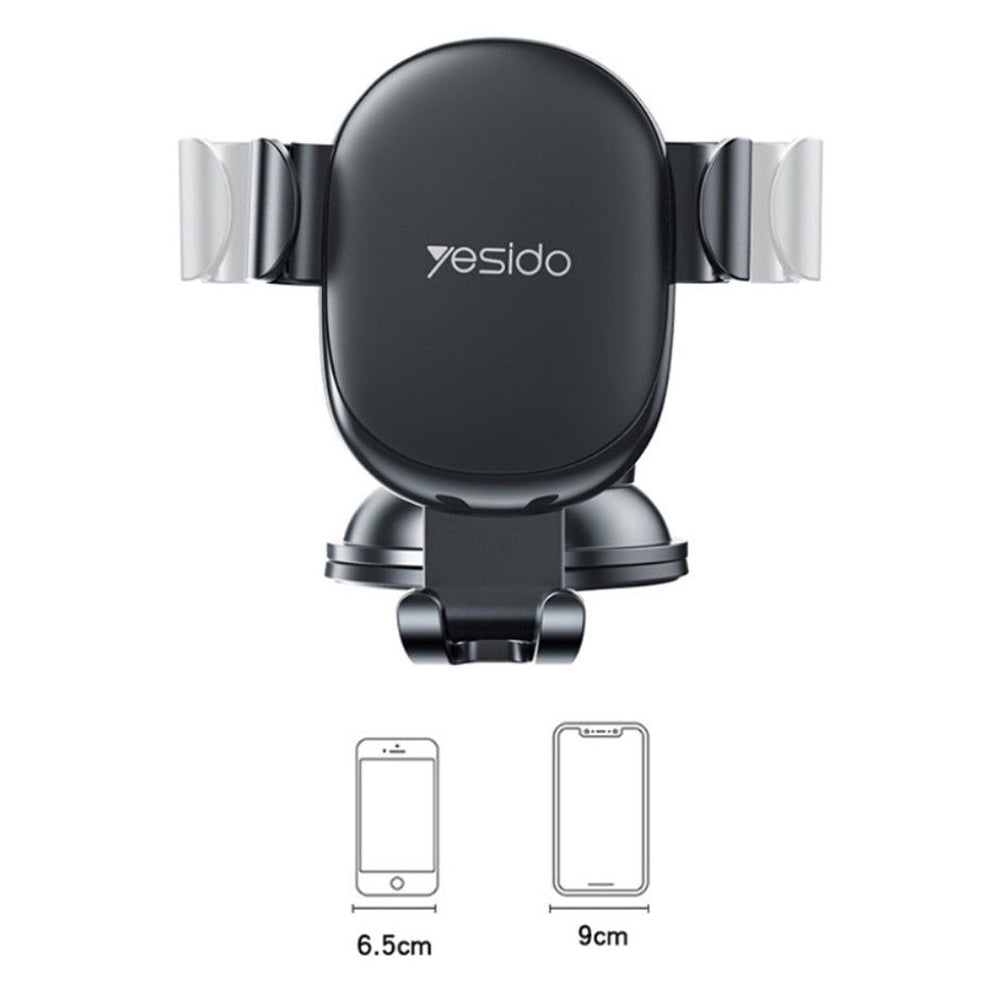 Avtomobilski nosilec Yesido C120, 4inch - 6.5inch, črn