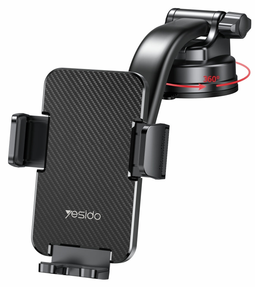 Nosilec za avto Yesido C172, 4inch - 7inch, črn