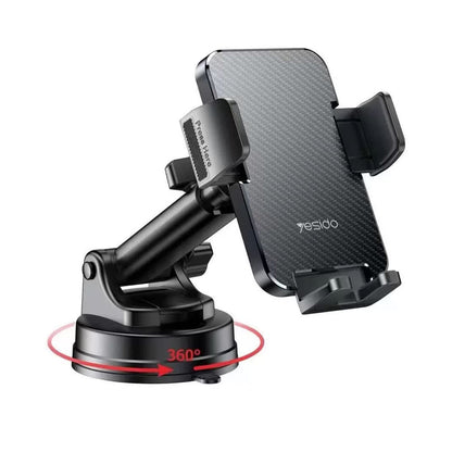 Nosilec za avto Yesido C173, 4.7inch - 7.2inch, črn