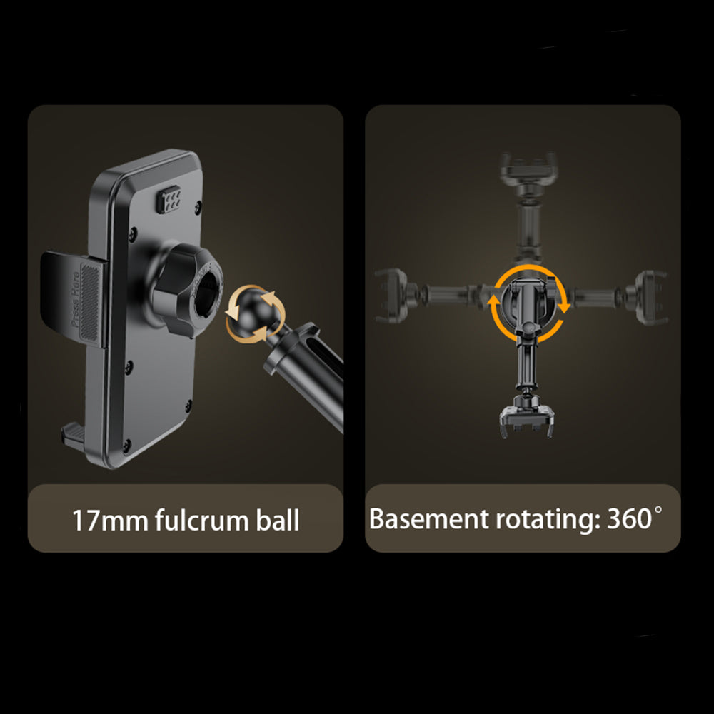 Nosilec za avto Yesido C173, 4.7inch - 7.2inch, črn