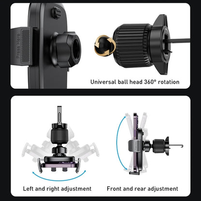 Nosilec za avto Yesido C241, 4.7inch - 7.2inch, črn