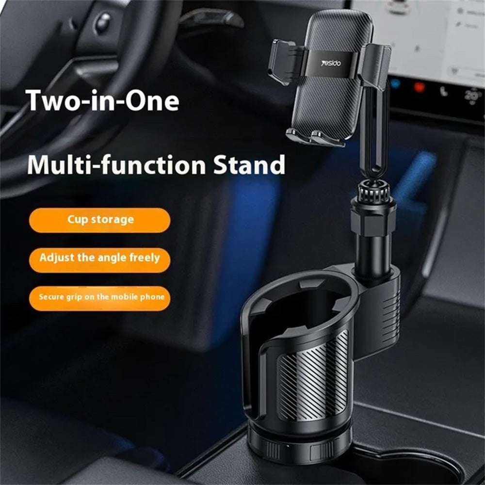 Nosilec za avto Yesido C273, 4.7inch - 7.2inch, črn
