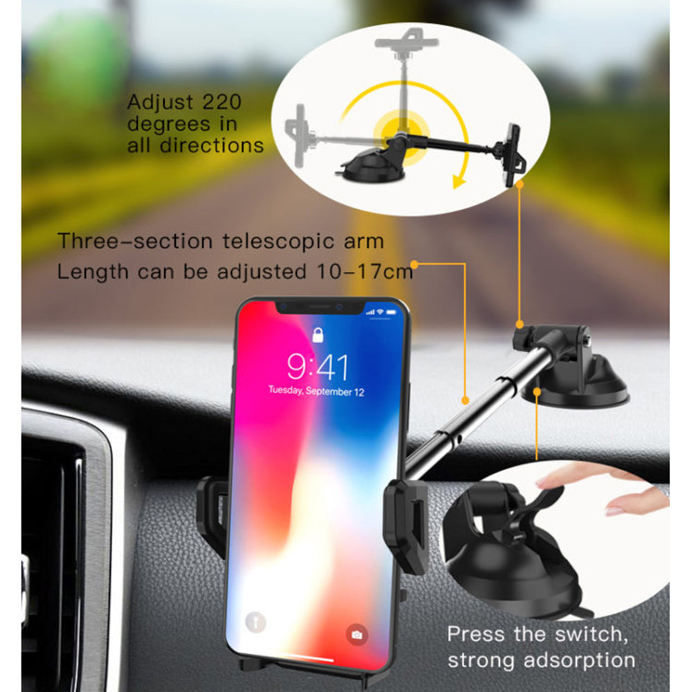 Nosilec za avto Yesido C40, Univerzalen, Črn