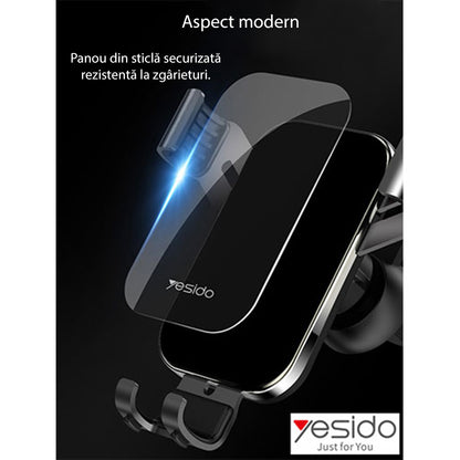 Nosilec za avto Yesido C87, Univerzalen, Črn