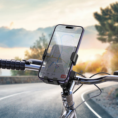 Borofone BH13 Knight Bicycle Motorcycle Holder, 4.5inch - 7inch, Black