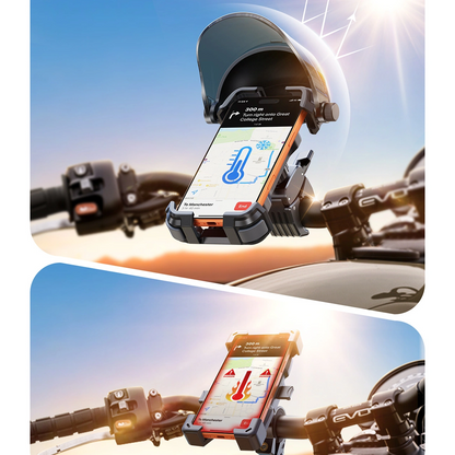 Nosilec za kolo in motorno kolo z zaščito pred soncem Joyroom JR-ZS528, 4,7-palčni - 7-palčni, črn