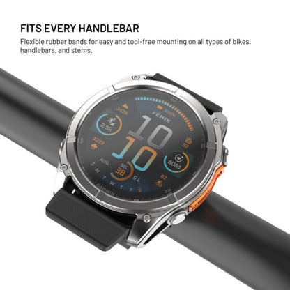 Nosilec za kolo Fixed za Garmin Watch 22mm / Edge računalnik, črn