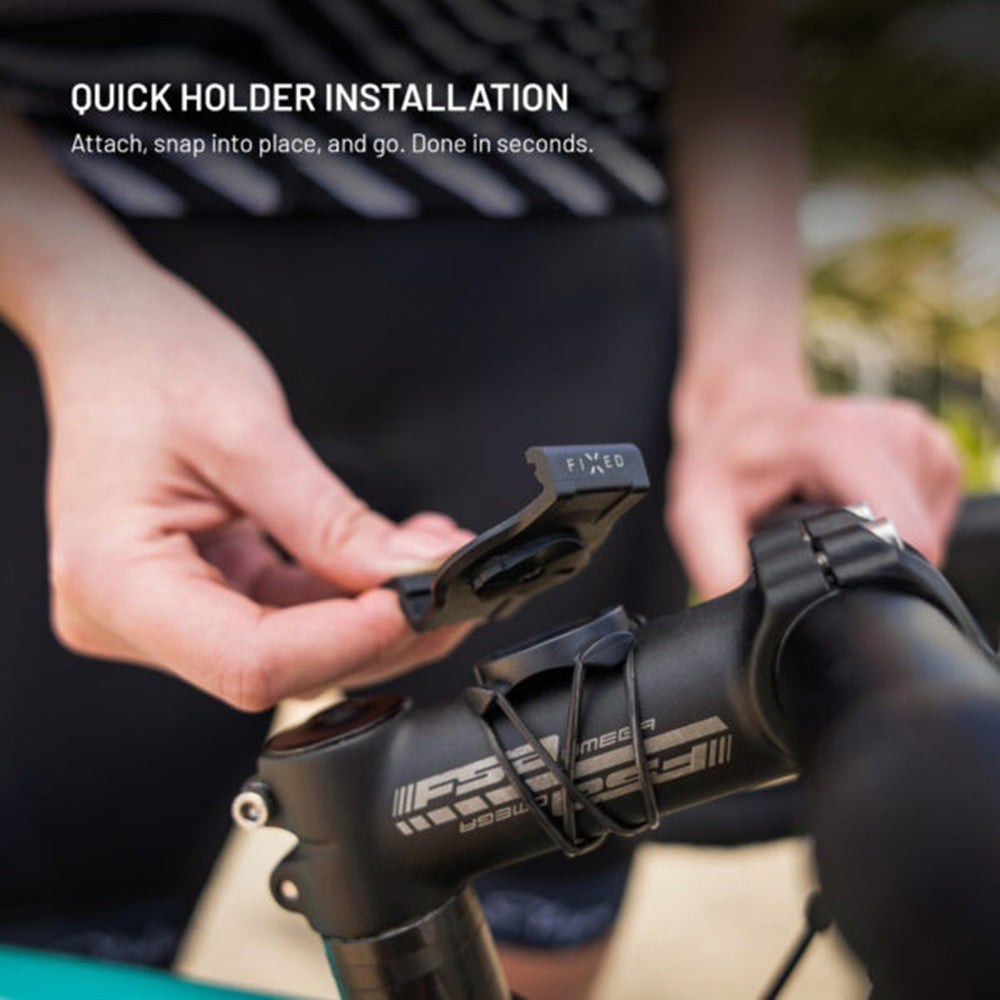 Nosilec za kolo Fixed za Garmin Watch 22mm / Edge računalnik, črn