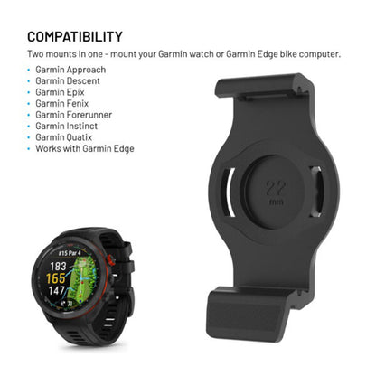Nosilec za kolo Fixed za Garmin Watch 22mm / Edge računalnik, črn
