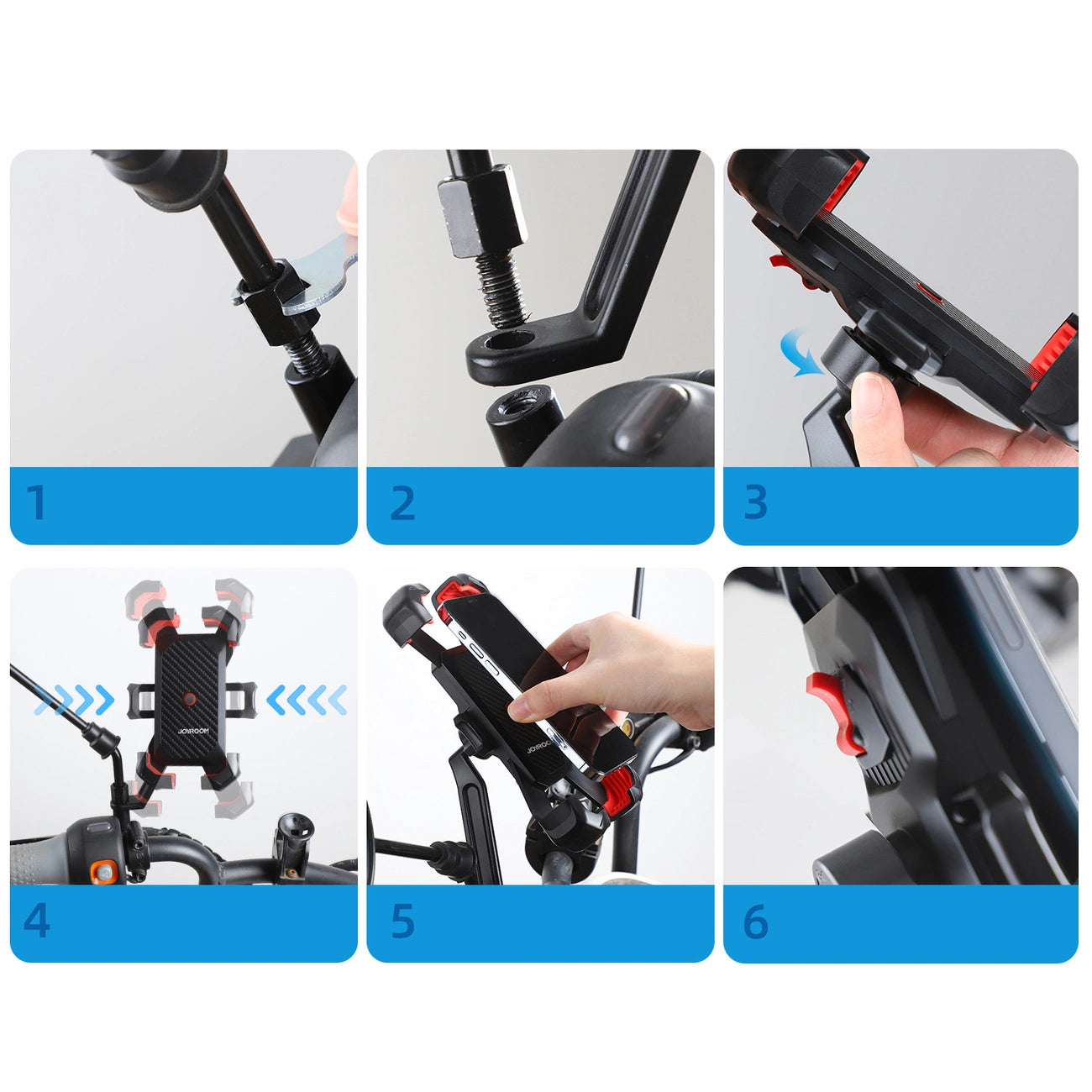 Nosilec za kolo Joyroom JR-ZS288-m, 4.7inch - 7inch, črn