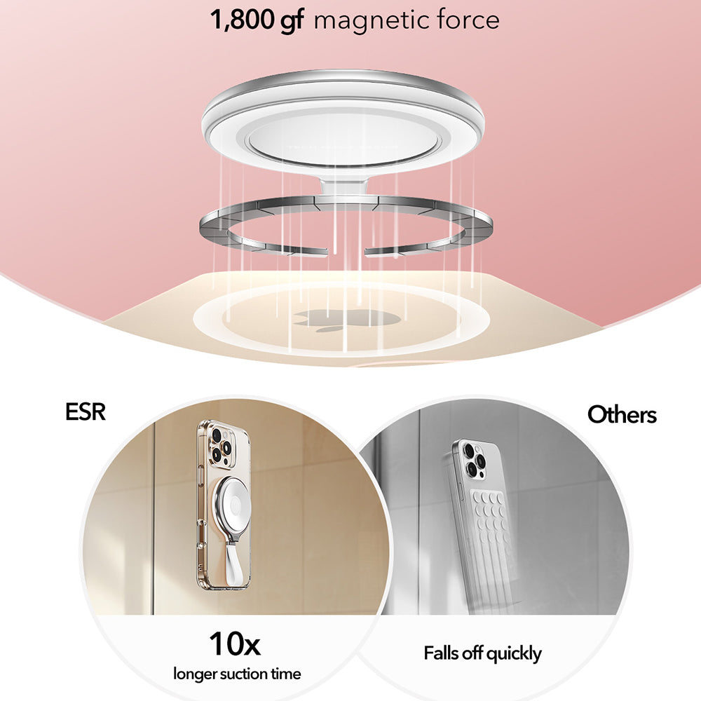 Nosilec obroča ESR HaloLock Leather, univerzalen, bel