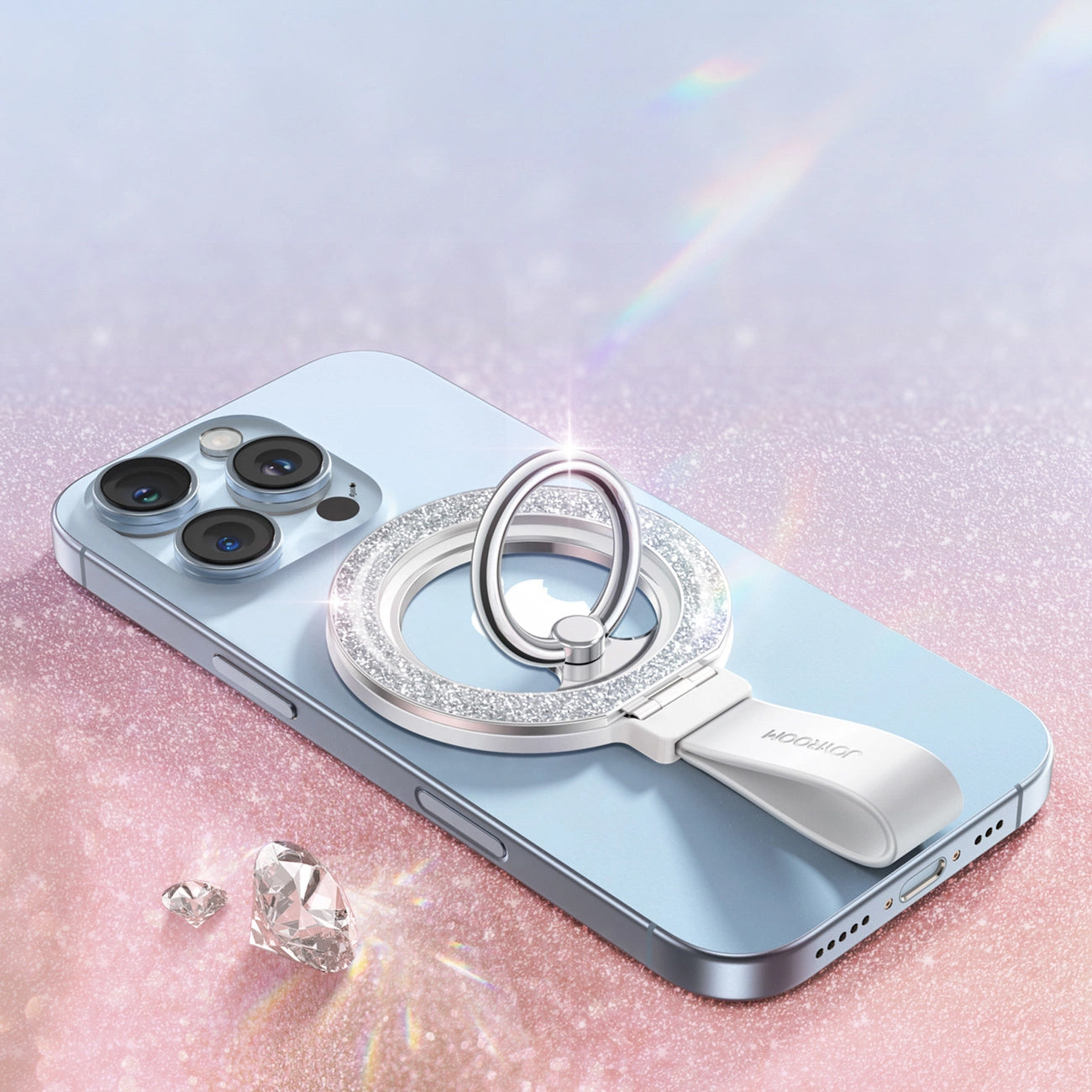 Nosilec prstana Joyroom JR-ZS425 Glitter, Univerzalen, Bel