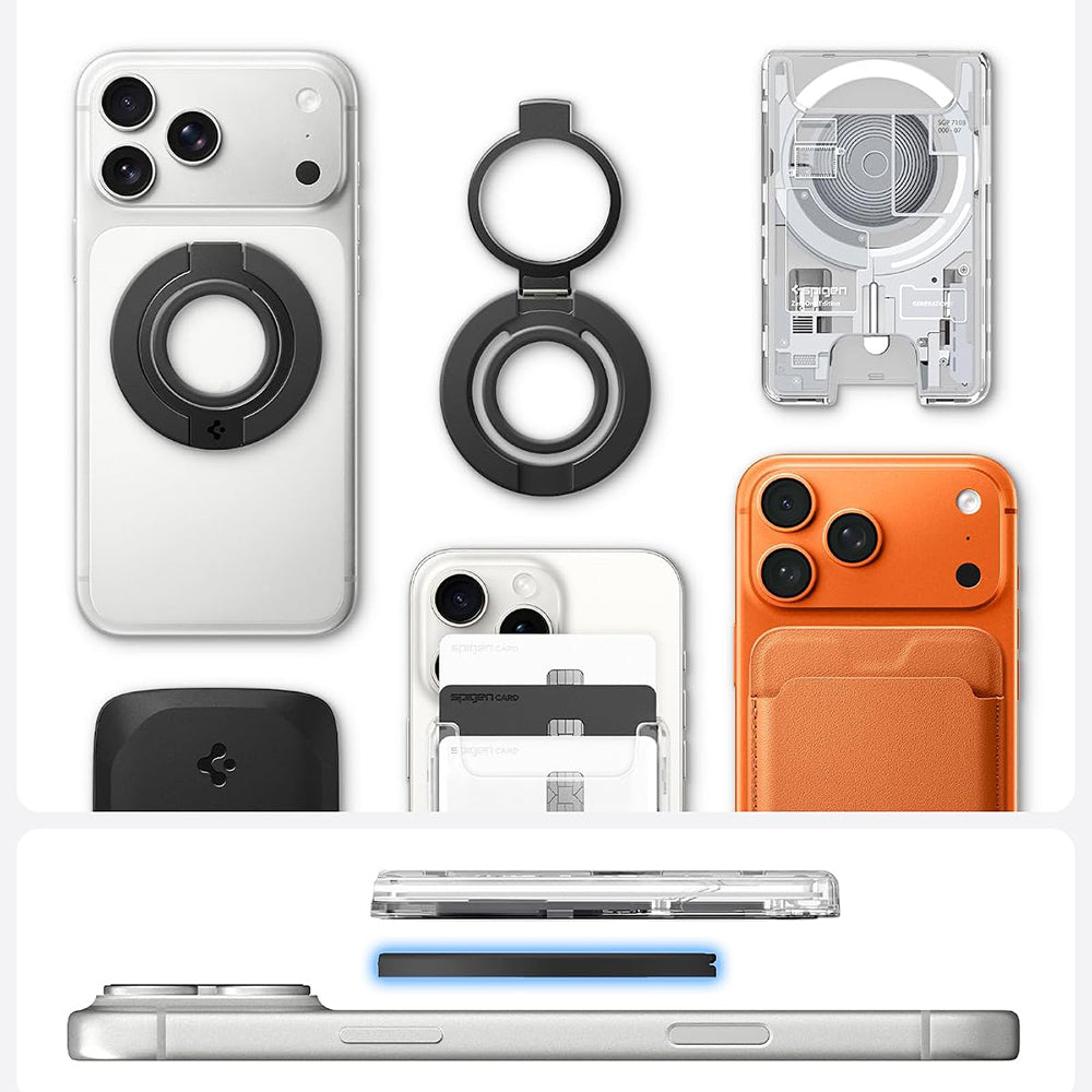 Nosilec za prst Spigen Dual Pop Mag S, univerzalen, črn AMP11735