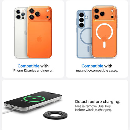 Nosilec za prst Spigen Dual Pop Mag S, univerzalen, črn AMP11735
