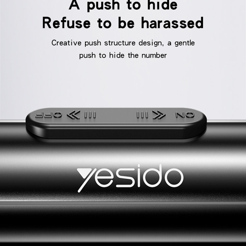 Nosilec za telefonsko številko za avto Yesido C202, črn