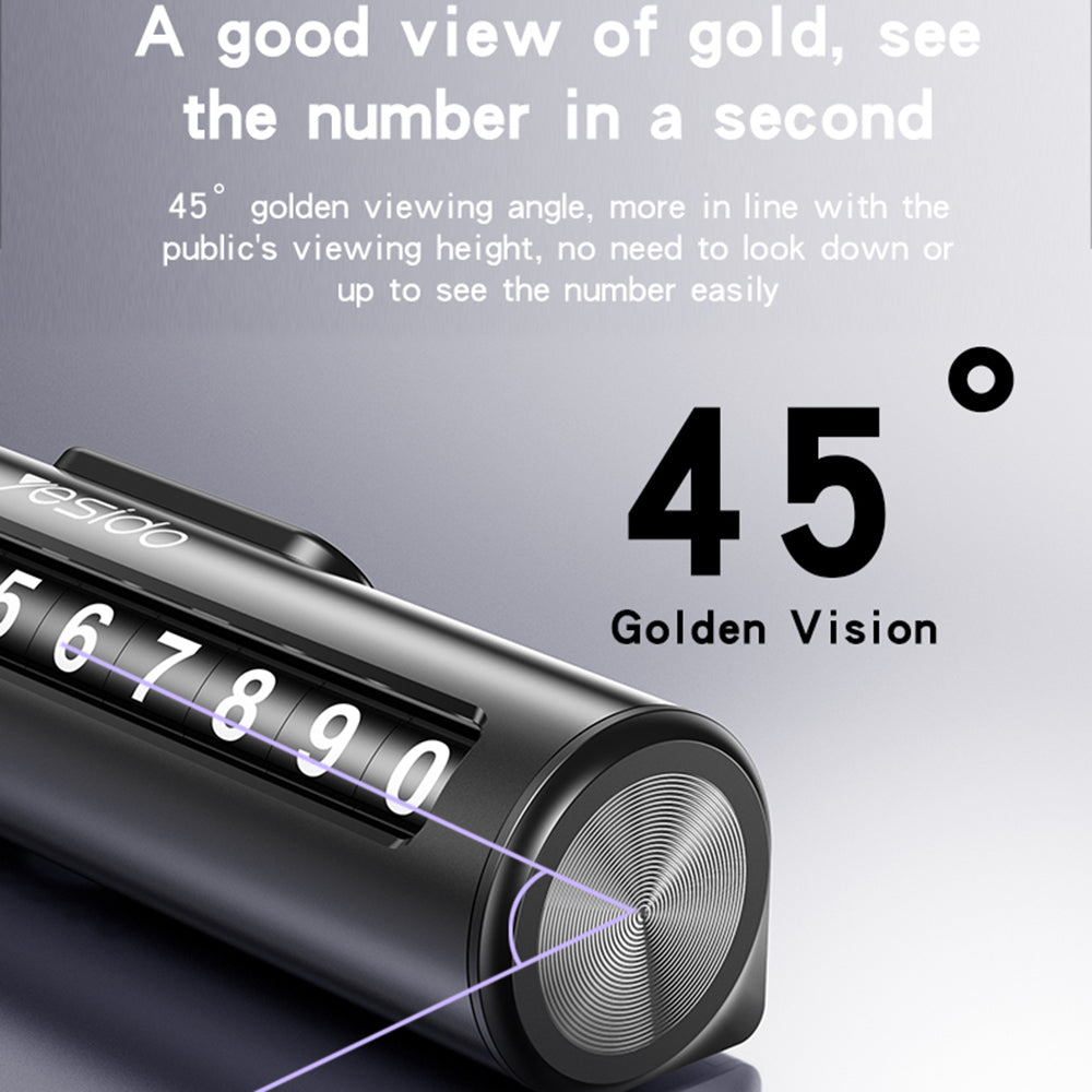 Nosilec za telefonsko številko za avto Yesido C202, črn