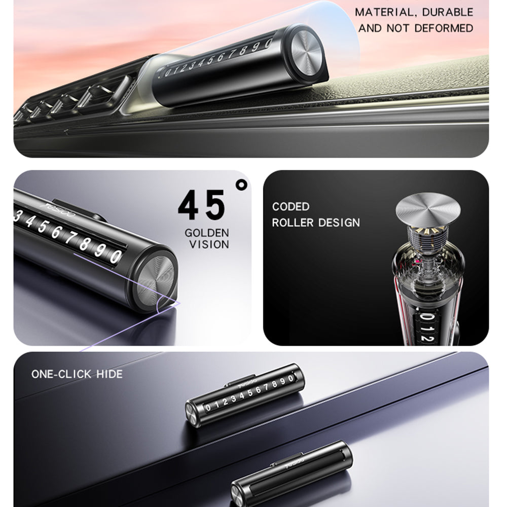 Nosilec za telefonsko številko za avto Yesido C202, črn