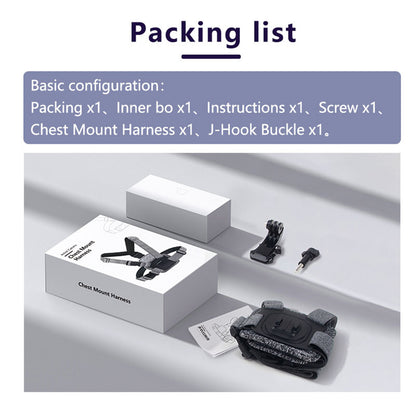 Nosilec za prsni koš Techsuit JX-002 za serijo GoPro, siv