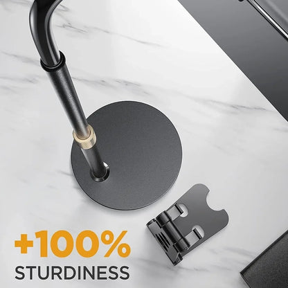 Nosilec za mizo Lisen za telefon / tablico, 4.7inch - 12.9inch, črn YL0420050002