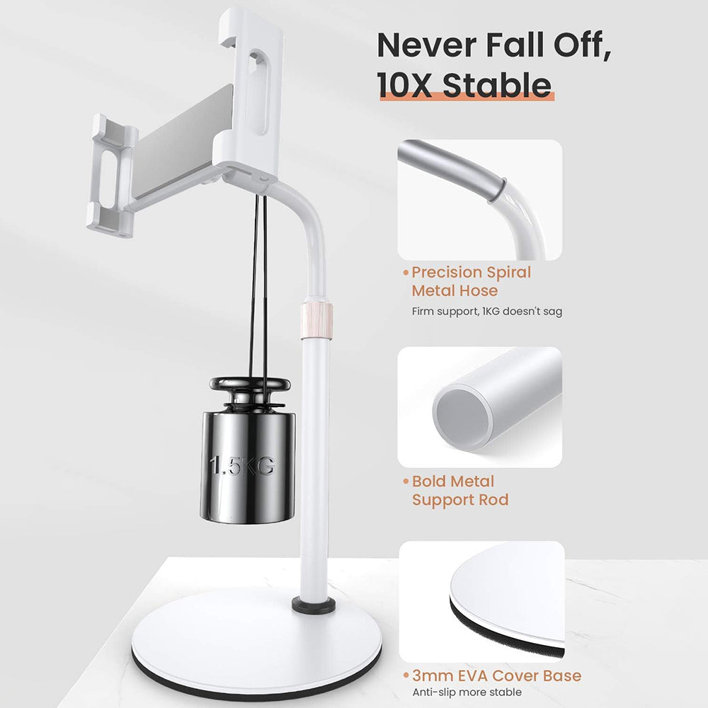 Nosilec za mizo Lisen za telefon / tablico, 4.7inch - 12.9inch, črn YL0420050002