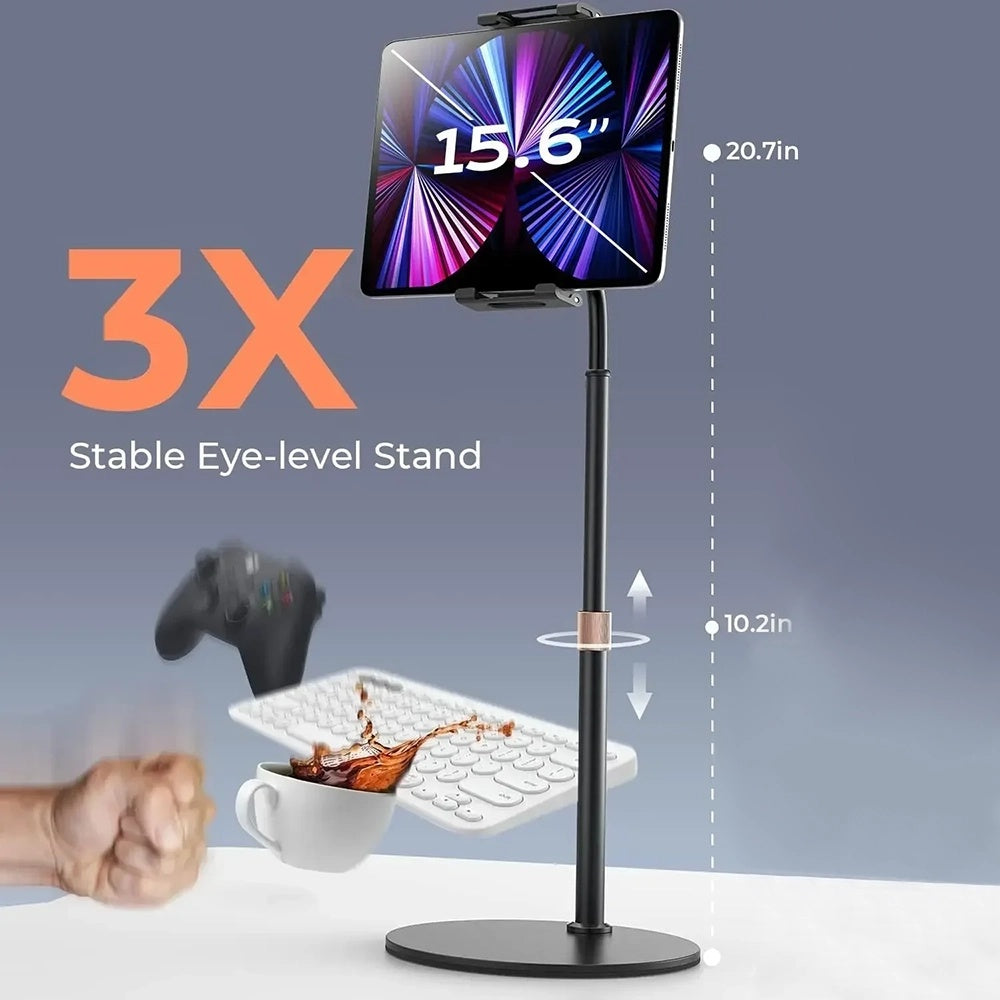 Nosilec za mizo Lisen za telefon / tablico, 4.7inch - 12.9inch, črn YL0420050002