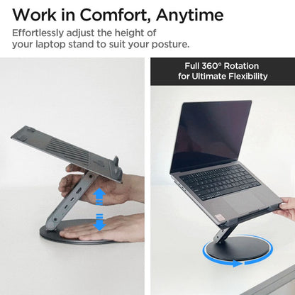 Spigen LD204H stojalo za prenosnik, srebrno