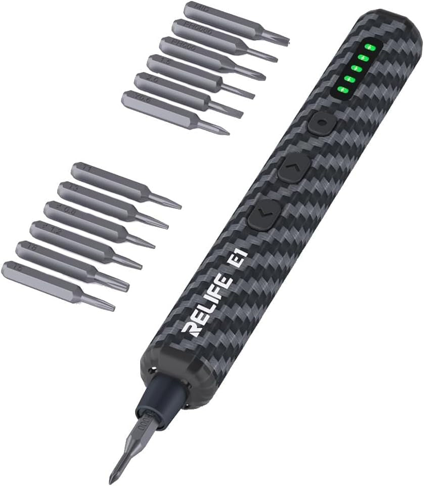 Električni izvijač Relife E1 Carbon, Črn
