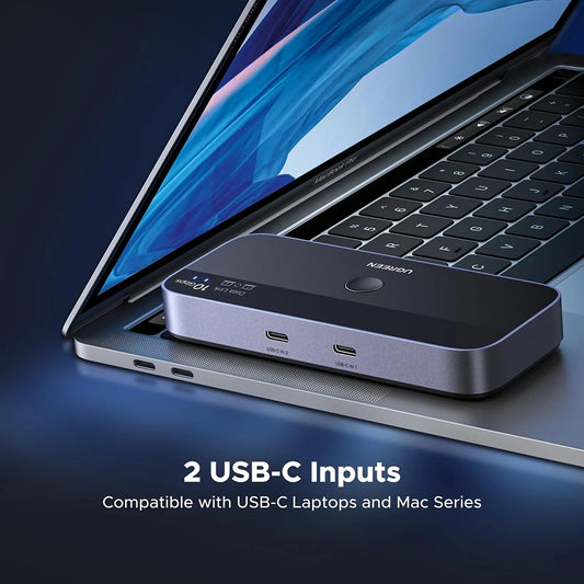 USB stikalo UGREEN CM691 (45784), 3 x USB-A 3.2 - 1 x USB-C - 1 x miniUSB, črno