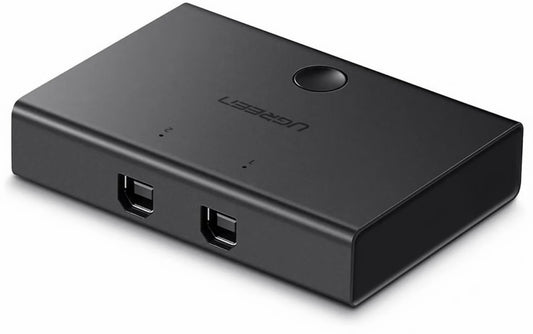 Stikalo USB UGREEN US158, 2 x USB-B, črno